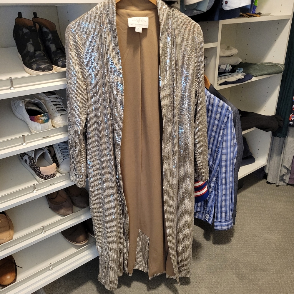 Anthropologie Mare sequin duster, size M